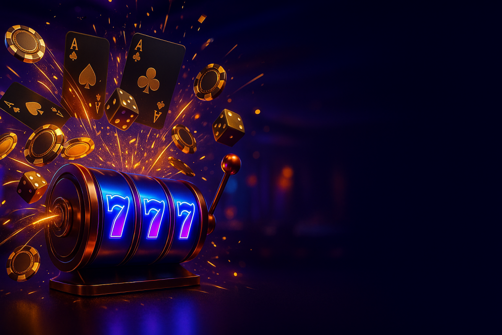 ภาพป้ายแบนเนอร์ PG SLOT แสดงโบนัสหลากหลายประเภท เช่น หมุนฟรี วงล้อโบนัส และเหรียญแจ็กพอต